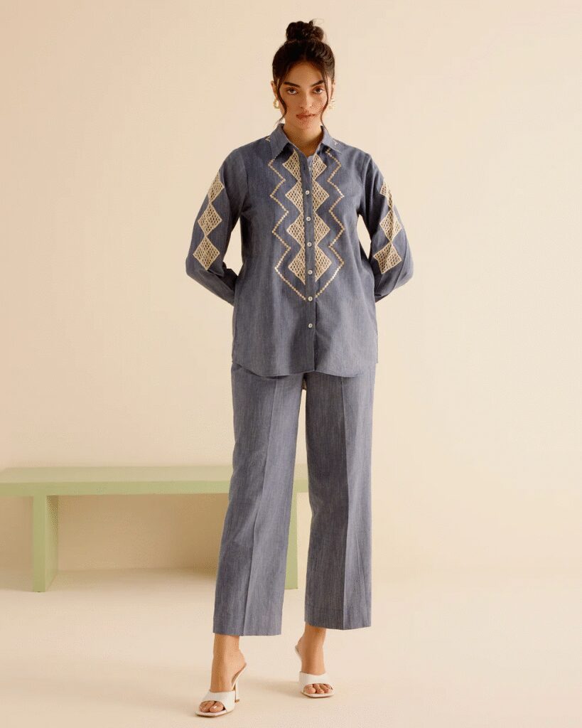 Denim Co Ord Set : Trisara Clothing